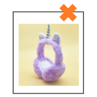 Oorwarmers unicorn paars